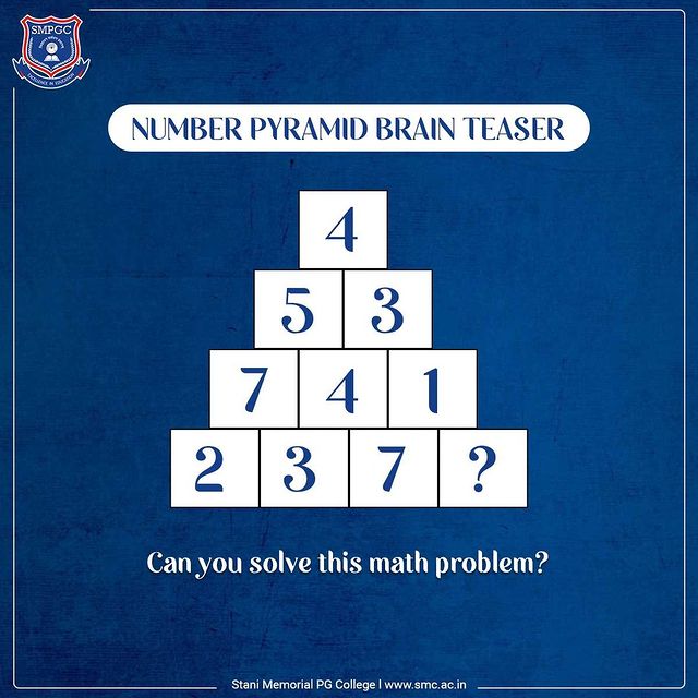 Number Pyramid brain Teaser