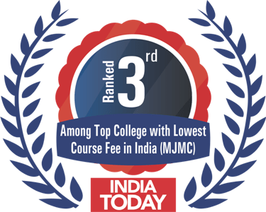Ranked 3rd among top college with lowest course fee in india (MJMC)